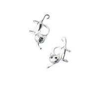 ZLING Echte 925 Sterling Silber Tier Katze Ohr Manschette Ohrclips Für Frauen Hochzeit Geburtstagsgeschenk Schmuck