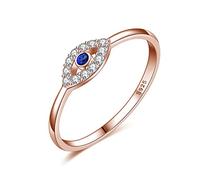 ZLING Echter 925er Sterlingsilber Evil Eye Ring Charm Blue Cz Trauringe Für Frauen Lucky Turkey Schmuck Geschenk Für Mädchen
