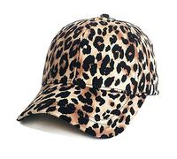 ZLSLZ Damen Mädchen Leopard Print Baseball Trucker Sport Golf Pferdeschwanz Pony Sonnenhut Kappe - Braun - Einheitsgröße