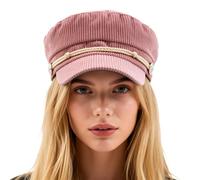 ZLSLZ Retro-Cordmütze für Damen im Ivy-, Newsboy-, Paperboy-, Cabbie-, Gatsby- und Maler-Stil, Medium