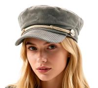 ZLSLZ Retro-Cordmütze für Damen im Ivy-, Newsboy-, Paperboy-, Cabbie-, Gatsby- und Maler-Stil, Medium