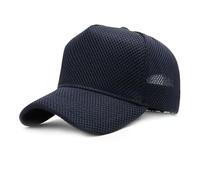 ZLSNOBLE Summer Mesh Baseball Cap, Men's Women's Trucker Mesh Baseball Cap, Outdoor Sports Running Cap, Suitable for Round Face Duck Tongue Cap Sun Cap(Blue,55-60CM)