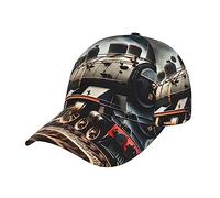 Zltegako Steam Lokomotive Zug verstellbare Baseballkappe Mütze für stilvollen Komfort und Sonne - Unisex und atmungsaktive Kopfbedeckung für alle Jahreszeiten Schwarz, Schwarz, Einheitsgröße, Siehe