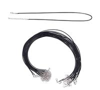 ZLXCAOB 20 Stück gewachste Halskettenschnüre zum Aufhängen von Anhängern mit Verschluss, DIY-Schmuckherstellungsmaterialien