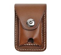 ZLYC Zigarettenetui aus Echten Leder mit Feuerzeughalter Erwachsene Zigarettenetu