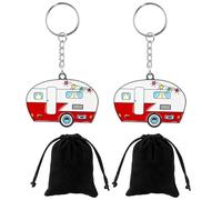 ZMDMAH 2pcs Wohnwagen SchlüSsel Karabiner, SchlüSselanhäNger Wohnwagen SchlüSselanhäNger Auto Damen, SchlüSselanhäNgers Wohnmobil, Camping Geschenke, AutoschlüSselanhäNgers, Geschenke für Camper