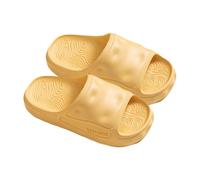 ZNEL Damen Herren Badeschuhe Pantoletten Massage Sandalen Weich Gepolstert Pool Schnelltrocknend Duschschuhe Mit Rutschfester Dicker Sohle(40/41 EU, Yellow)