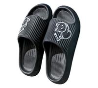 ZNEL Herren Damen Pantoletten Bären Hund Tiere Hausschuhe rutschfest Schnell Trocknend Duschschuhe Comfort Cloud Sandalen(40/41 EU, Black-Puppy)