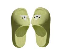 ZNEL Ultraweiche Hausschuhe Mit Tiermotiven Pantoletten Für Damen Und Herren rutschfest Schnelltrocknend Dicke Sohle Badesandalen(38/39 EU, Green - Dog)