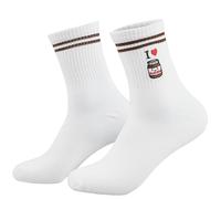 ZoeWei Lustige Socken Nutella Socken für Damen Herren Lustige Tennissocken Sportsocken Crew Socks für Nutella Liebhaber 36-42