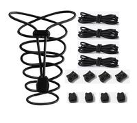 ZoeWei Schnürsenkel Ohne Binden, Quicklace Shoelace Kit 2 Paar, Ohne Binden Schuhbänder Ersatz für Sport, und Outdoor Schuhe, Schnellverschluss System für Herren, Damen