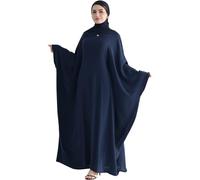 Zofocy Gebetskleidung für Frauen 2 Stück Abaya Muslim Damen mit Khimar Hijab Muslimische Robe einfarbige lose einteilige