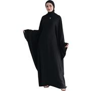 Zofocy Gebetskleidung für Frauen 2 Stück Abaya Muslim Damen mit Khimar Hijab Muslimische Robe einfarbige lose einteilige