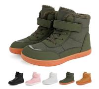 ZoIyte Barfußschuhe Kinder Winter Barfussschuhe Gefüttert Warm rutschfest Winterschuhe Wasserdicht Trekking-Wanderstiefel Leicht Bequem Barfuss Schuhe Jungen Mädchen