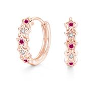 Zolkamery Creolen Silber 925 für Frauen Mädchen,16mm Stern Sterling Silber Ohrringe Damen 925, Schlafen Ohrringe Creolen mit AAAAA Zirkonia, Geschenke für Geburtstag Valentinstag Weihnachten Party