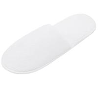 ZOLLNER 10 Paar Einwegslipper Gästehausschuh in weiß - Frottierslipper für Reise, Spa, Sauna und Zuhause - rutschhemmende Sohle - geschlossene Spitze - Einheitsgröße - Hotelqualität