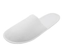 ZOLLNER 20 Paar Einwegslipper Gästehausschuh in weiß - Frottierslipper für Reise, Spa, Sauna und Zuhause - rutschhemmende Sohle - geschlossene Spitze - Einheitsgröße - Hotelqualität