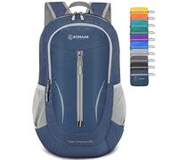 ZOMAKE 25L Faltbarer Rucksack Ultraleicht - Rucksack Damen Klein, Wanderrucksack Herren, Leichter Tagesrucksack & Trekkingrucksack, Wasserabweisend für Reisen, Camping und Outdoor (Marineblau)