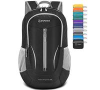 ZOMAKE 25L Faltbarer Rucksack Ultraleicht - Rucksack Damen Klein, Wanderrucksack Herren, Leichter Tagesrucksack & Trekkingrucksack, Wasserabweisend für Reisen, Camping und Outdoor (Schwarz)