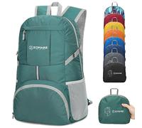 ZOMAKE 35 L Leicht Faltbarer Rucksack Packbare Backpacks, Kleiner Rucksäcke Wanderrucksack Wasserdicht für Damen Herren Outdoor Wandern (Dunkelgrün)