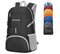ZOMAKE 35L Leicht Faltbarer Rucksack Packbare Backpacks,Kleiner Rucksäcke Wanderrucksack Wasserdicht für Damen Herren Outdoor Wandern(Schwarz)