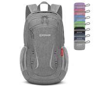 ZOMAKE Bag Kleiner Faltbarer Rucksäcke Leichter Rucksack 20 L für Sports Wandern Reisen und Städtetrips,Tagesrucksack für Frauen Herren(Grau)