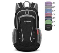 ZOMAKE Bag Kleiner Faltbarer Rucksäcke Leichter Rucksack 20l für Sports Wandern Reisen und Städtetrips,Tagesrucksack für Frauen Herren(Schwarz)