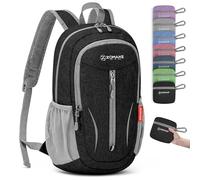 ZOMAKE Faltbarer Rucksack Klein Ultraleicht,10 L Wanderrucksack Kleiner Leicht für Damen Herren,Reise Mini TagesrucksäCke Faltbar für Kinder und Jugendliche(Schwarz)