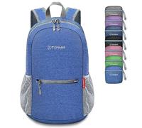 ZOMAKE Faltbarer Rucksack Klein Ultraleicht,10L Wanderrucksack Kleiner Leicht für Damen Herren,Reise Mini TagesrucksäCke Faltbar für Kinder und Jugendliche(Tiefblau)