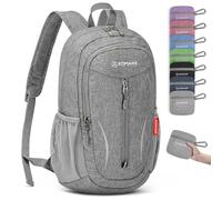 ZOMAKE Faltbarer Rucksack Klein Ultraleicht,10L Wanderrucksack Kleiner Leicht für Damen Herren,Reise Mini TagesrucksäCke Faltbar für Kinder und Jugendliche(Grau)