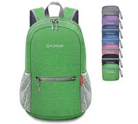 ZOMAKE Faltbarer Rucksack Klein Ultraleicht,10L Wanderrucksack Kleiner Leicht für Damen Herren,Reise Mini TagesrucksäCke Faltbar für Kinder und Jugendliche(Dunkelgrün)