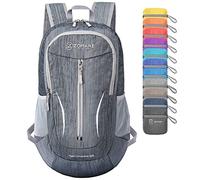 ZOMAKE Faltbarer Rucksack Leicht 25L,Kleiner Rucksäcke Wasserdicht Wanderrucksack Packable Backpack für Damen Herren Outdoor Wandern(Schwarz)