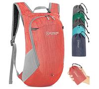 ZOMAKE Faltbarer Rucksack Ultraleicht-Kleiner Rucksäcke Wasserdicht Wanderrucksack Packable Backpack 18L für Damen Herren Outdoor Wandern(Rot)