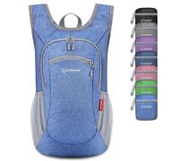 ZOMAKE Kleiner Leichter Rucksäcke 10 L Mini Day Bag für Wandern Reisen und Städtetrips,Faltbarer Rucksack für Damen Herren Kinder und Jugendliche(Tiefblau)