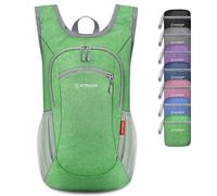 ZOMAKE Kleiner Leichter Rucksäcke 10 L Mini Day Bag für Wandern Reisen und Städtetrips,Faltbarer Rucksack für Damen Herren Kinder und Jugendliche(Dunkelgrün)