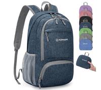 ZOMAKE Kleiner Leichter Rucksäcke 20L Faltbarer Rucksack für Sport Wandern Reisen und Städtetrips,Tagestasche für Damen Herren(Saphirblau)