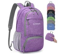 ZOMAKE Kleiner Leichter Rucksäcke 20L Faltbarer Rucksack für Sport Wandern Reisen und Städtetrips,Tagestasche für Damen Herren(Violett)