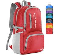 ZOMAKE Leicht Faltbarer Rucksack 35L Packbare Backpacks,Kleiner Rucksäcke Wanderrucksack Wasserdicht Rucksäcke für Damen Herren Outdoor Wandern(Rot)