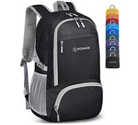 ZOMAKE Leicht Faltbarer Rucksack Packbare Backpacks 30 L,Kleiner Faltbar Wanderrucksack Wasserdicht für Damen Herren Outdoor Wandern (Schwarz)