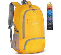 ZOMAKE Leicht Faltbarer Rucksack Packbare Backpacks 30L,Kleiner Faltbar Wanderrucksack Wasserdicht für Damen Herren Outdoor Wandern(Gelber)