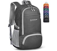 ZOMAKE Leicht Faltbarer Rucksack Packbare Backpacks 30L,Kleiner Faltbar Wanderrucksack Wasserdicht für Damen Herren Outdoor Wandern(Dunkelgrau)