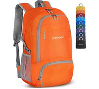 ZOMAKE Leicht Faltbarer Rucksack - Packbare Backpacks 30L,Kleiner Faltbar Rucksäcke Wanderrucksack Wasserdicht für Damen Herren Outdoor Wandern(Orange)