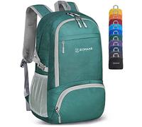 ZOMAKE Leicht Faltbarer Rucksack Packbare Backpacks 30L,Kleiner Faltbar Wanderrucksack Wasserdicht für Damen Herren Outdoor Wandern(Dunkelgrün)