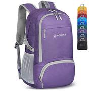 ZOMAKE Leicht Faltbarer Rucksack - Packbare Backpacks 30L,Kleiner Faltbar Rucksäcke Wanderrucksack Wasserdicht für Damen Herren Outdoor Wandern(Violett)