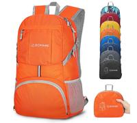 ZOMAKE Leichter, verstaubarer Rucksack, 35 l Leichter, faltbarer Rucksack, wasserabweisend, zusammenklappbarer Wanderrucksack kompakter, falt
