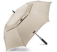ZOMAKE Regenschirm Groß Sturmfest XL - Großer Golf-Regenschirm, Windsicher & Stabil, Automatik Großer Schirm, Herren & Damen, 2 Personen, Outdoor & Reise(Marille)