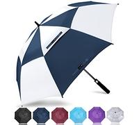 ZOMAKE Regenschirm Sturmfest Groß,XL Golf Umbrella Stockschirm mit Auf-Zu-Automatik für Herren Damen - Travel Schirm mit Tragegurt(Blau/Weiß)
