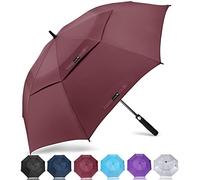 ZOMAKE Regenschirm Sturmfest Groß,XL Golf Umbrella Stockschirm mit Auf-Zu-Automatik für Herren Damen - Travel Schirm mit Tragegurt(rot)