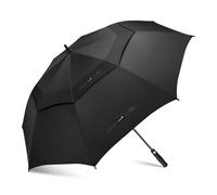 ZOMAKE Regenschirm Groß Sturmfest,XL Großer Golf Umbrella Sturmfest Automatik,Schirm Windfest Schwarz für 2 Personen,Golfschirm Stabil für Herren Damen Familie(Schwarz)