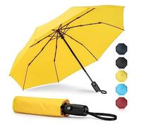 ZOMAKE Regenschirm Sturmfest Taschenschirm Automatik,Regenschirm Klein Leicht Stabil,Kleiner Schirm Windfest 8 Rippen,106 cm(Gelb)